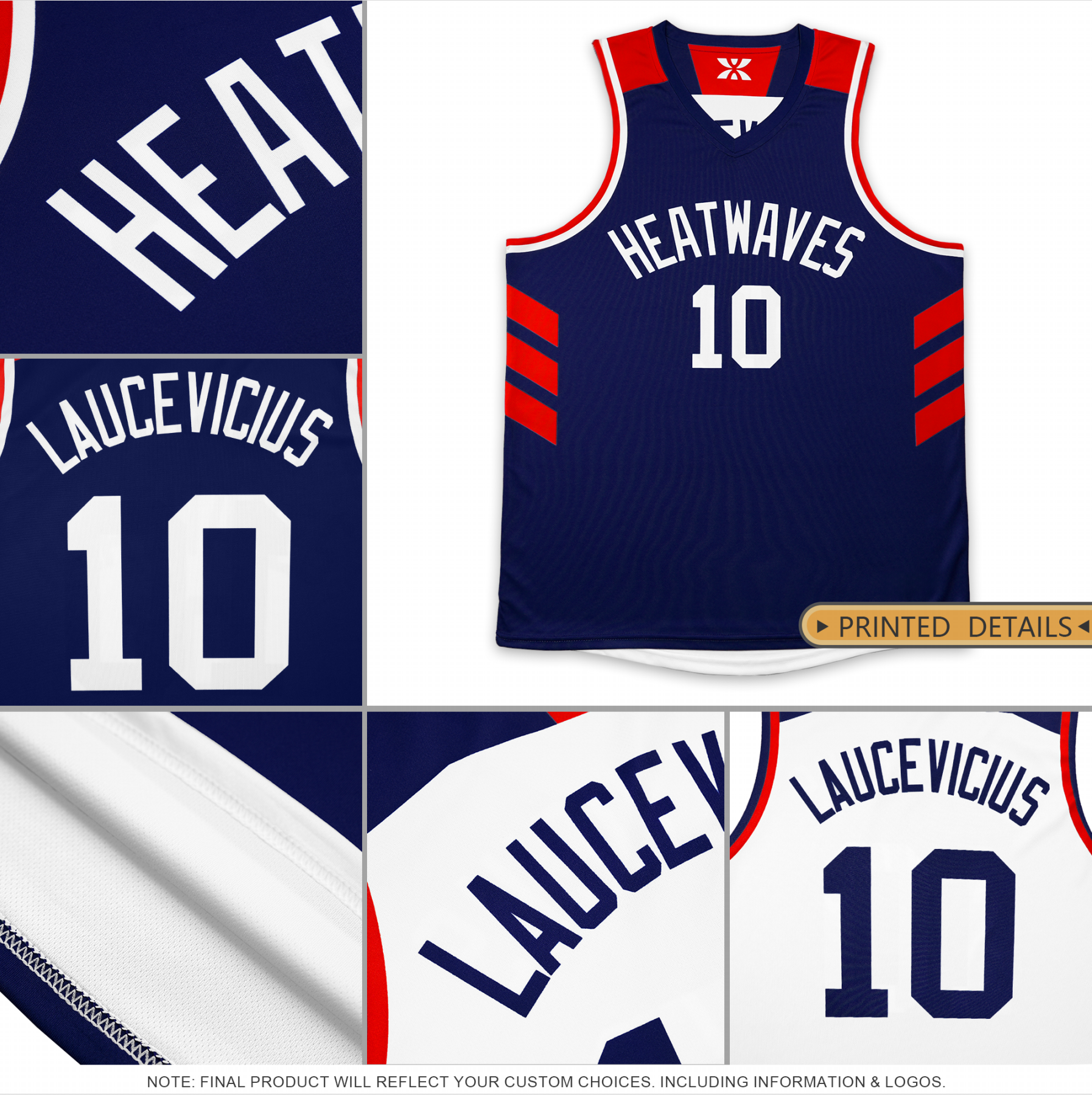 Custom Navy White Reversible Double Side Tops Basketball Jersey - Image 3