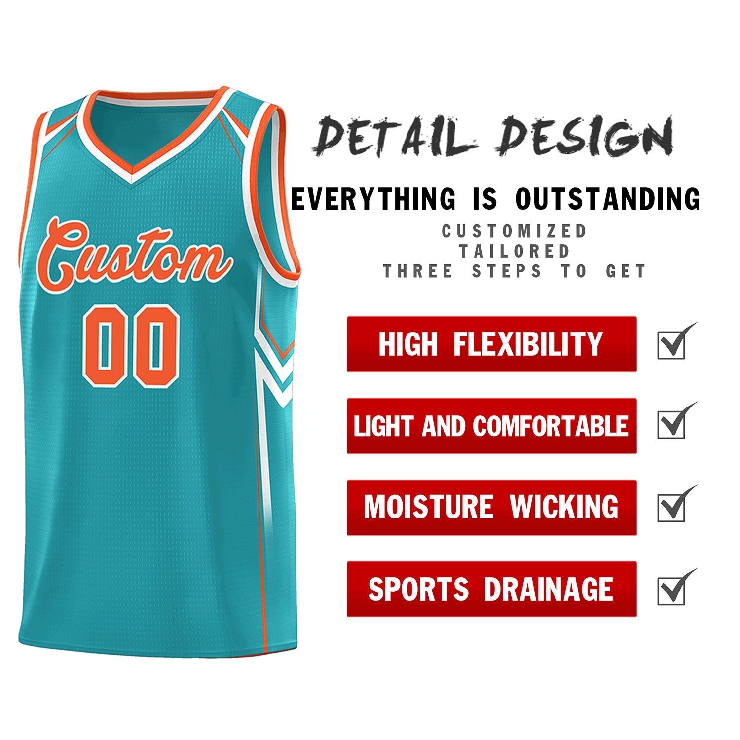 Custom Aqua Arrow Graffiti Pattern Sports Uniform Basketball Jersey - Image 2