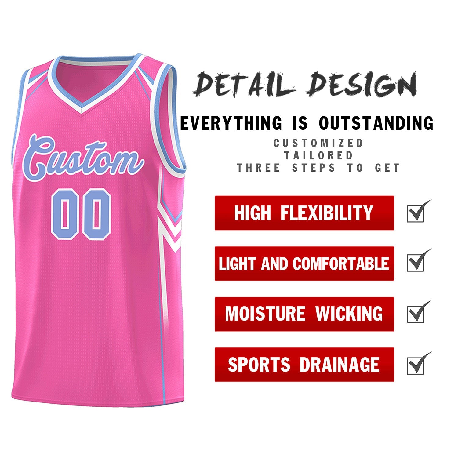 Custom Pink Arrow Graffiti Pattern Sports Uniform Basketball Jersey - Image 2