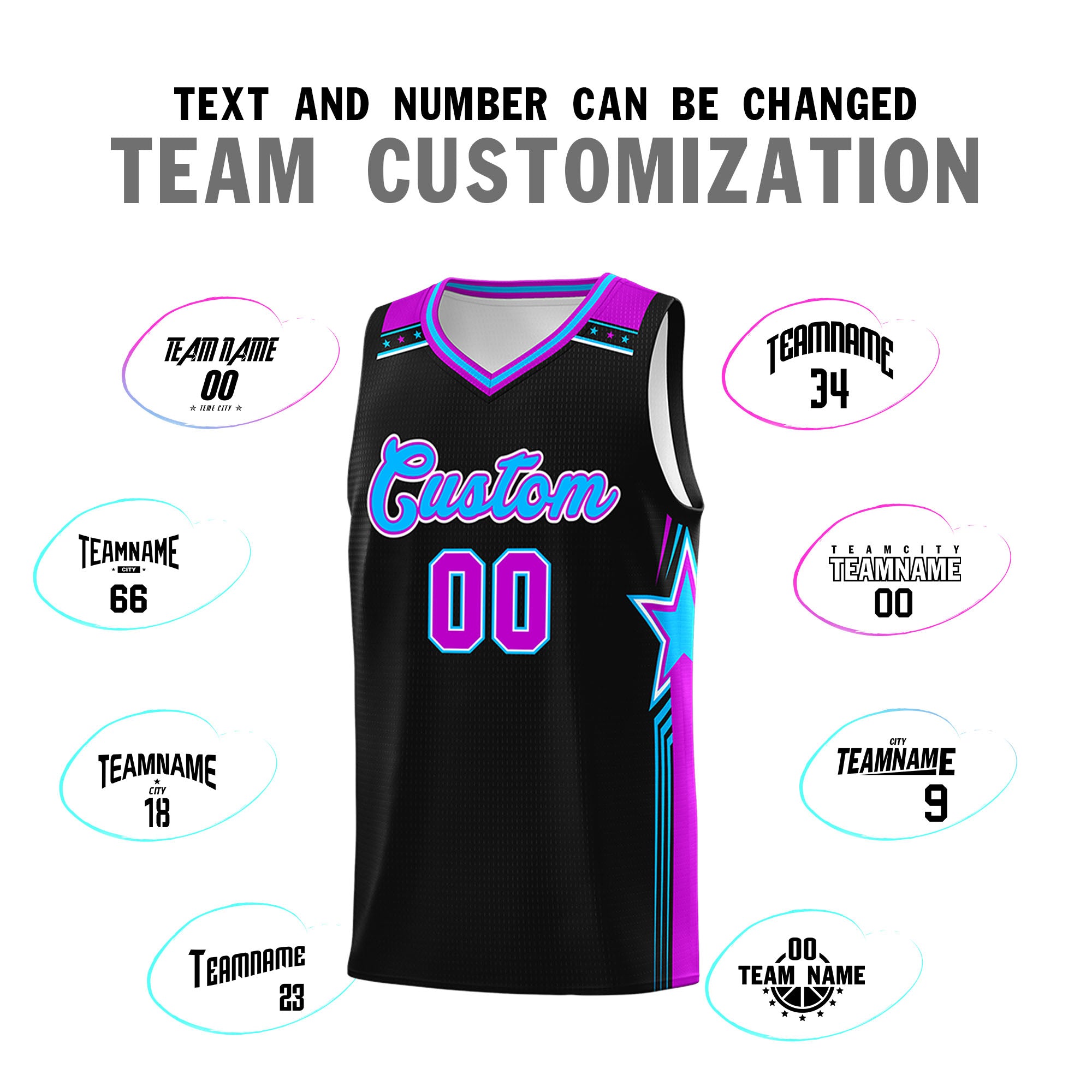 Custom Black White Double Side Sets Men Basketball Jersey - Image 6