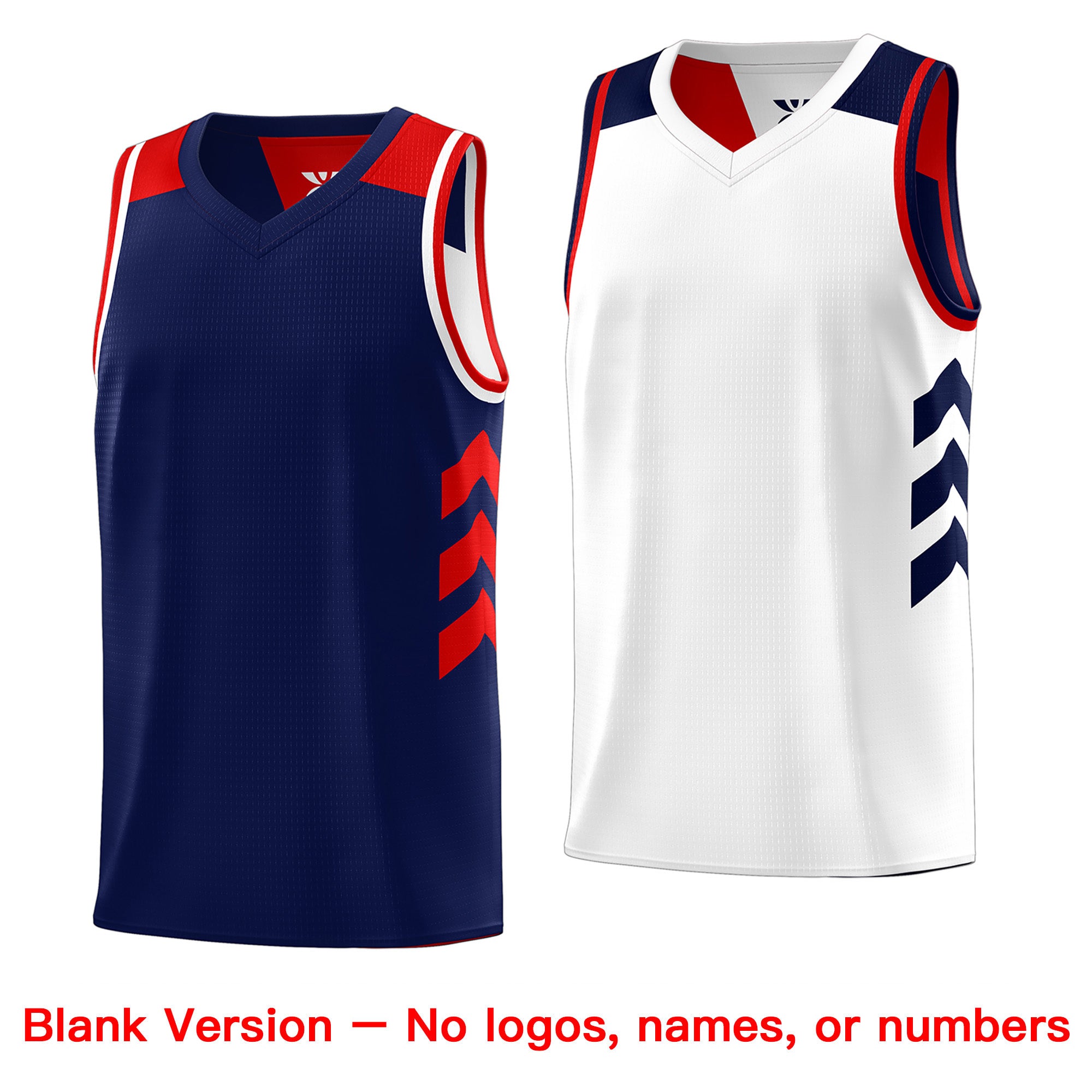 Custom Navy White Reversible Double Side Tops Basketball Jersey - Image 2