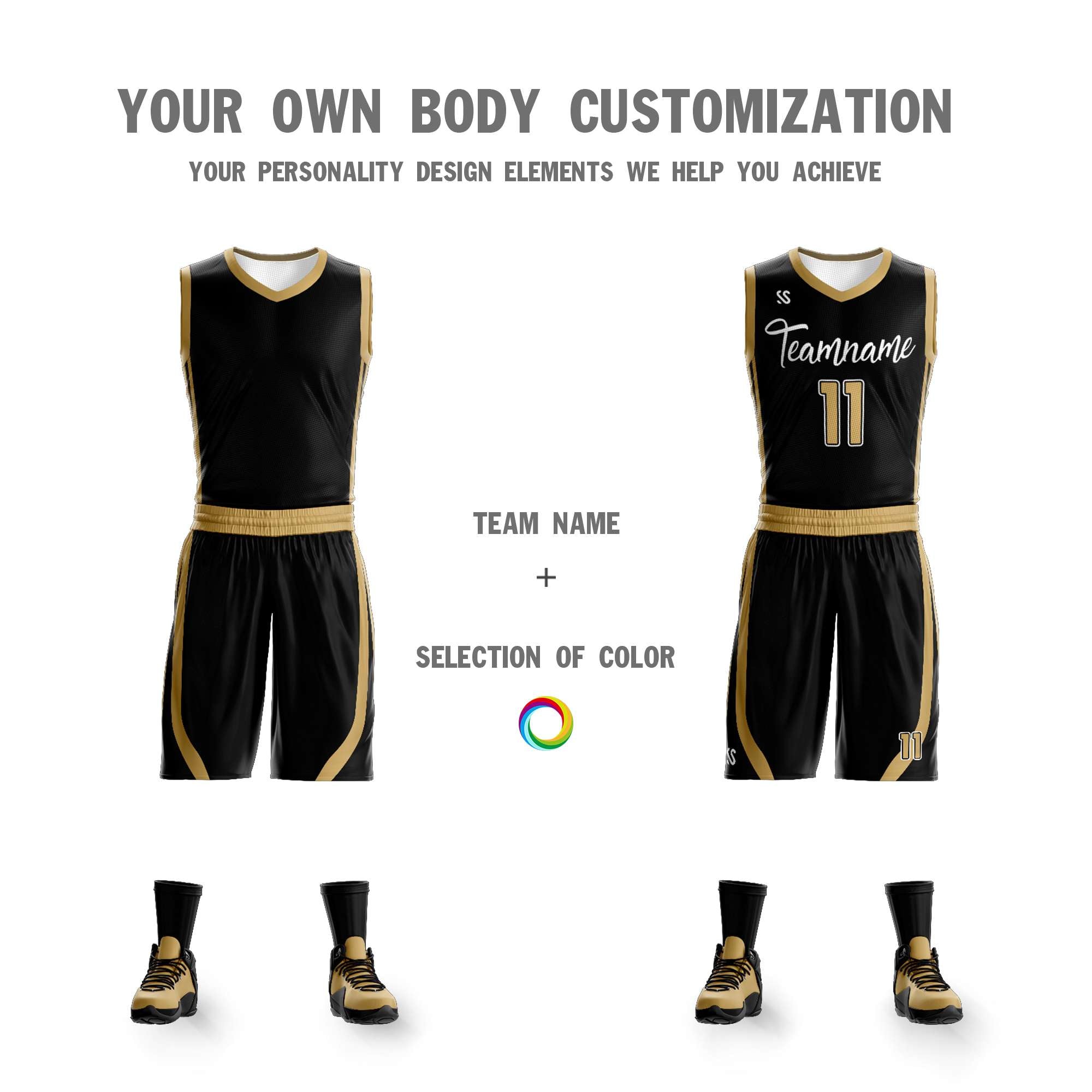 Custom Black White Double Side Sets Design Sportswear Basketball Jersey - Image 5